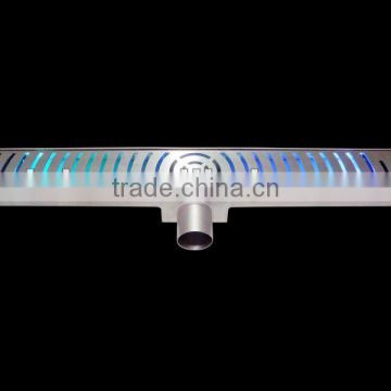 stainless steel floor drain(linear drain) hot sale!!! TYPE B WITH LED LIGHTS