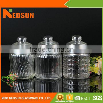 Hot selling products Embossed 320ml Free sample small glass jars