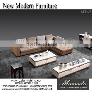 MT42 Elegant Style Italian Genuine Leather sofa l Shape Sofa For Home Or Restaurant