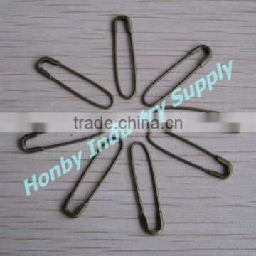 Antique Bronze 22mm Bronze French Coiless Tag Safety Pins