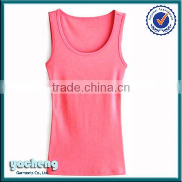 Fashion women Vest 100% cotton tank top wholesale