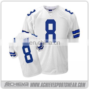 sublimated american football jersey with team logo number and name
