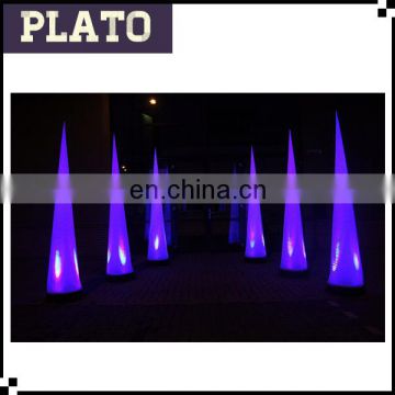 Purple light cone for wholesale/promotional inflatable led cone for show