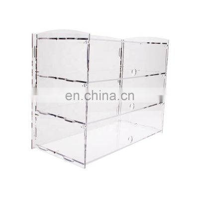 3 Tiers Acrylic Bakery Cabinet Showcase Acrylic Display Case for Cake Donuts Bread