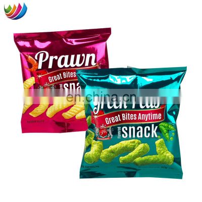 Factory auto film printing personalized shrimp chips bag food packaging bag for potato crisps