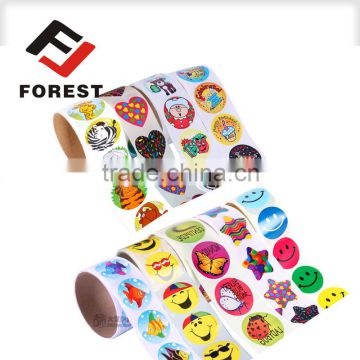 Paper cute cartoon sticker for kids printing, bathroom mirror stickers