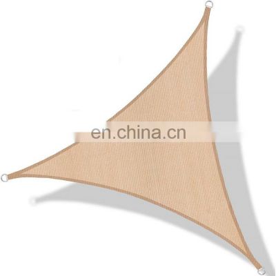 Factory Direct Distributor 100% Virgin HDPE Sun Shading Sail Anti UV Outside Beach Sand Color Garden Party Canopy Courtyard ODM