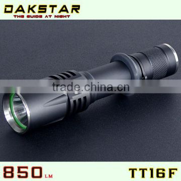 DAKSTAR TT16F XM-L U2 850LM 18650 Police Rechargeable Side Switch Stepless Diming Aluminum CREE LED Tactical Flashlight