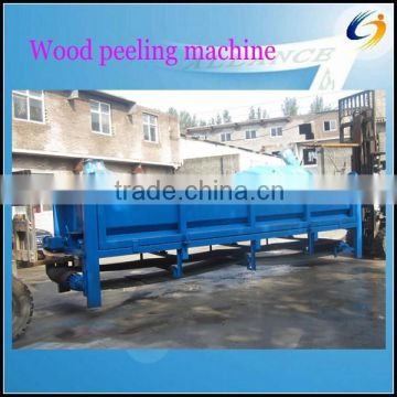 Double roller diesel engine wood sheller with 3, 6, 12 meters/professional wood peeling machine with high peeling rate