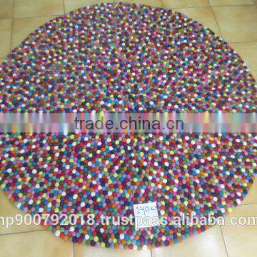 Multi-Color Round Rug