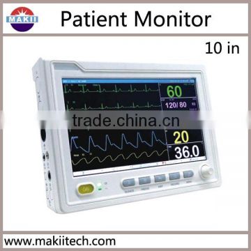 portable diagnosis 10.1 inch pulse oximeter patient monitor