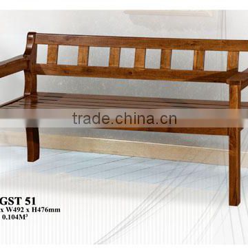 Solid Rubber Wood Long Cheap Bench Chair