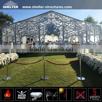 Wedding tent with wooden chair with capacity of 500 people