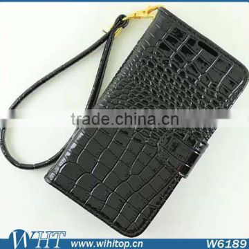 China Alibaba Supplier Leather Wallet Case For Huawei Ascend Y550, Crocodile Grain Pattern Flip Case For Huawei Y550