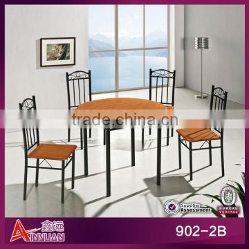 Best price 5 piece round dining table chairs, hot sale 1+4 dining table set, made in China