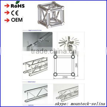 professional aluminum Truss with spigot truss connector lightweight mobile show stage used box truss