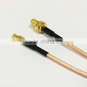 NEW wholesale 15cm 6inch RF cable assembly RG316 with RP SMA female bulkhead to MCX male straight