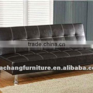 BLACK LEATHER SOFABED SF1012