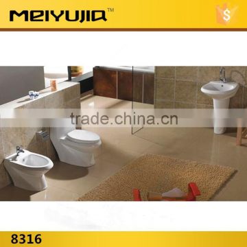 8316 European style suite series washdown floor mounted ceramic toilet bathroom set