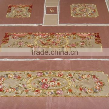 flower design!polyester imitate hand wove aubusson sofa cover