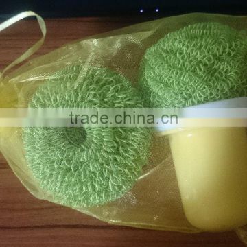 Eco-friendly 100% polyester mesh scrubber for USA market