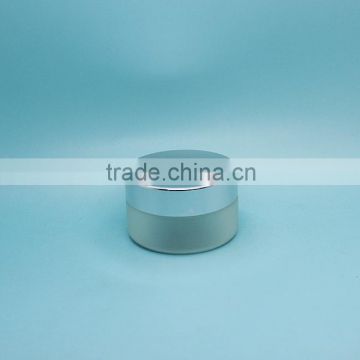 High quality plastic jar with aluminum cap, 100ml plastic cosmetic jar