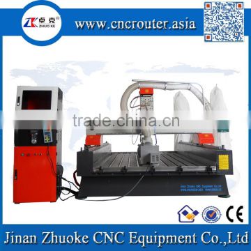 4 Axis Woodworking CNC Router Machine ZKM-1325 With Dust Collector Of Mach3 Controller