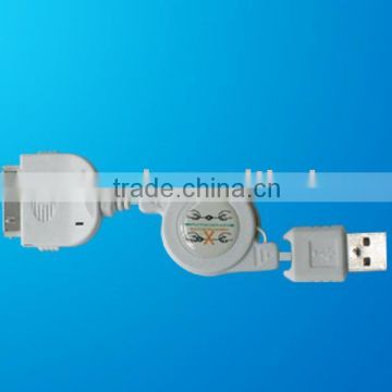 Data and charge USB cable for iphone 3G , 4G