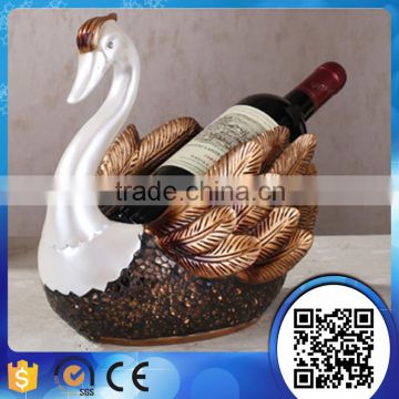 Wholesale new design resin swan wine bottle holder for home decoration