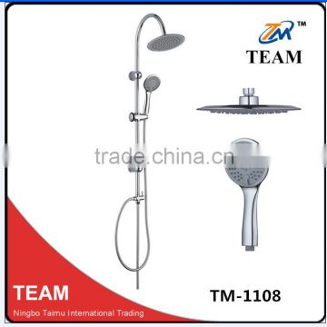 TM-1108 cheap stainless steel sliding bar bathroom rain shower column set
