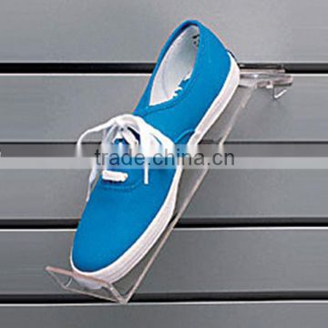 Clear Acrylic Slatwall Shoe Display Shelf