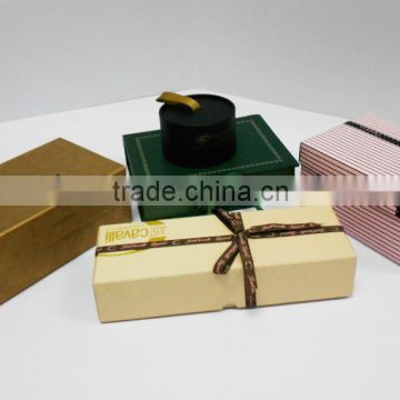 different colourful folding gift paper boxes of packaging