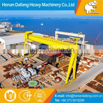 600t Ship Building Gantry Crane, Double Girder Gantry Crane for Shipyard with Winch