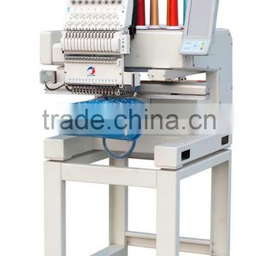 Single head embroidery machine for hat and clothing leather