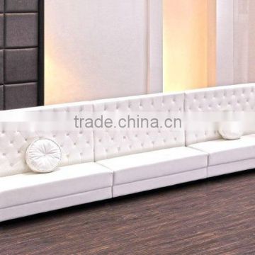 Modern solid wood leather restaurant booths bench seat sofa for sale