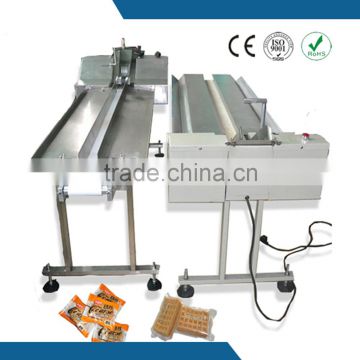China made dual motor anti fly out biscuit stacking machine