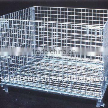 industrial stackable storage wire mesh containers