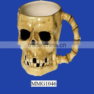 Scary bones ceramic halloween party skull mug