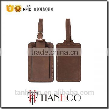 Customize Genuine Real Leather Fashion Luggage Baggage Tag Handbag Tags