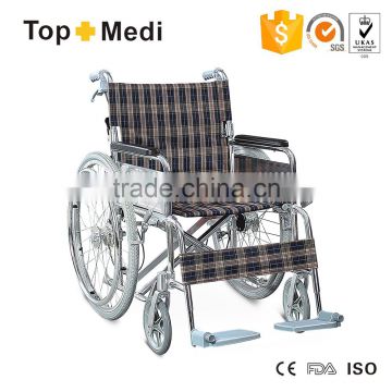 TOPMEDI aluminum handicapped ramp folding outdoor wheelchair