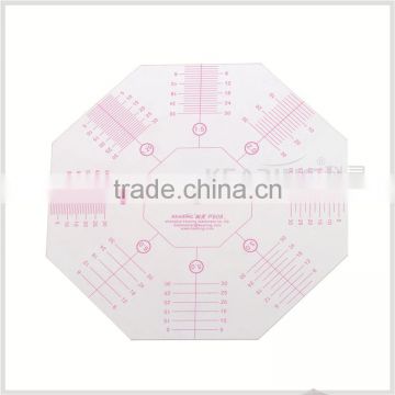 Kearing 8 angle patchwork ruler Flexible Plastic Rulers with sandwich line printing #P808
