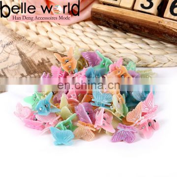 wholesale kids colours butterfly small size plastic hair claw clip