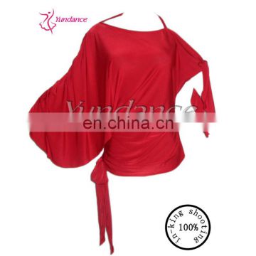New Wholesale Shenzhen Latest Tops For Girls Red T-209