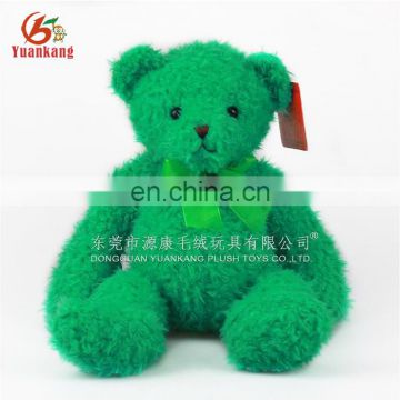 Soft cotton filled 30cm custom personalized green teddy stuffed bear