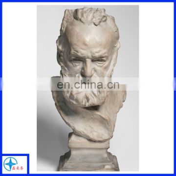 Unique resin white thinker man head bust statue