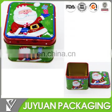 Christmas festival small gift candy storage metal tin cans factory