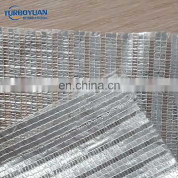 Greenhouse silver aluminum thermal screen net / 80% outdoor shade in aluminium