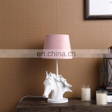 Unique horse statue resin animal shape custom home decor table lamps for hotel home