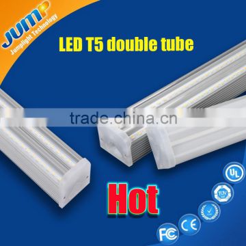 New product led t5 double integrated tube with clear/milky cover