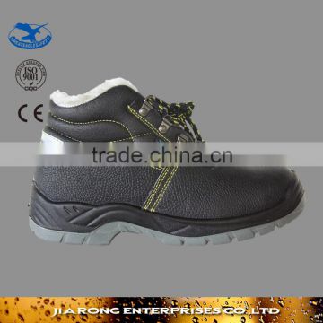 Low factory price steel toe Cow split leather black steel unisex Safety Shoes SS042